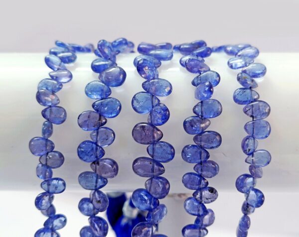 Tanzanite Plain Pears Shape Beads, Tanzanite Smooth Pear Shape Beads AAA Natural Tanzanite Stone Briolettes - Image 5