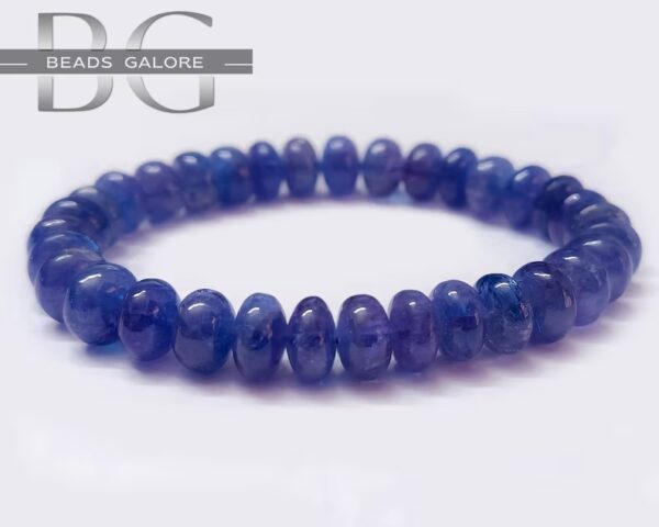 AAA Dainty Tanzanite Bracelet, Genuine Tanzanite Bracelet, Tanzanite Jewelry, Throat Chakra Bracelet, Handmade Gift, summer jewelry - Image 2