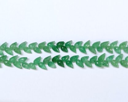 Green Strawberry Diagonal Drill Faceted Teardrop Briolette, Natural Green Strawberry Beads, Green strawberry Flower Buds Beads.