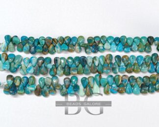 Peru Opal Pears shape Beads ,Smooth Andean Opal Gemstone Beads ,Peruvian Opal Pears , jewelry supplies  8.5 inches Strand