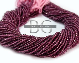 Rhodolite Garnet Round Beads 2.50mm 13inch Strand, Garnet Beads, Garnet Rondelle Beads, Garnet minimalist Beads.