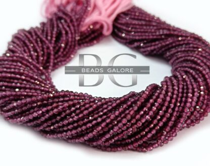 Rhodolite Garnet Round Beads 2.50mm 13inch Strand, Garnet Beads, Garnet Rondelle Beads, Garnet minimalist Beads.
