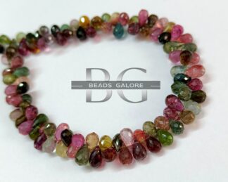 Tourmaline TearDrops Beads, Multi Tourmaline Briolette, Multi Tourmaline Faceted Drops, Jewelry Making Beads