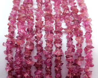 Pink Tourmaline Chip beads 16 Inch Strand, AAA Pink Tourmaline Uncut beads, Tourmaline Uncut Chip Beads