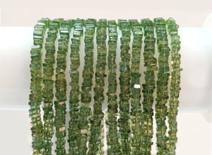 Green Apatite Heishi Shape Smooth Square Beads, Green Apatite Beads, Heishi Gemstone Beads,Apatite Heishi beads