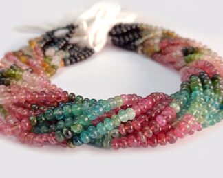 Tourmaline Smooth Rondelle Beads 5.00 MM, Natural Multi Tourmaline Beads 14.50" Strand, Gradient Beads, Multi color necklace beads