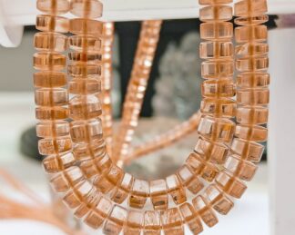 Natural Oregon Sunstone Tyre Shape Beads, Smooth Sunstone Tyre Shape 5-7MM For Jewelry Making, DIY & Carfts