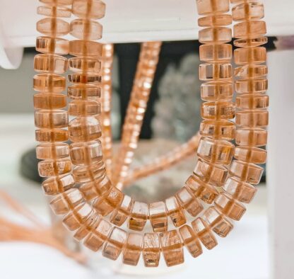 Natural Oregon Sunstone Tyre Shape Beads, Smooth Sunstone Tyre Shape 5-7MM For Jewelry Making, DIY & Carfts