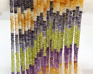 Natural Mix Stone Multi Rondelle Faceted Gemstone Beads 13.50 Inch Strand 4.00MM Natural Semi Precious Mix Stone Beads.