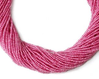 Natural Pink Topaz Faceted Rondelle Shape Gemstone Beads, Pink Topaz Rondelle Beads, 2.00 MM Pink Topaz Beads For Handmade Jewelry Making.
