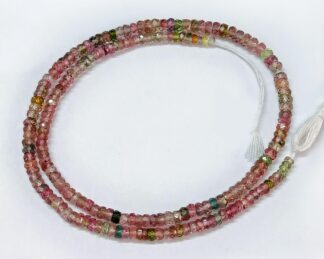 Bio Tourmaline beads faceted Rondelle, Natural Tourmaline Beads Size 2.70 to 3.50 MM Approx. 13 inch Strand, Tourmaline Jewelry