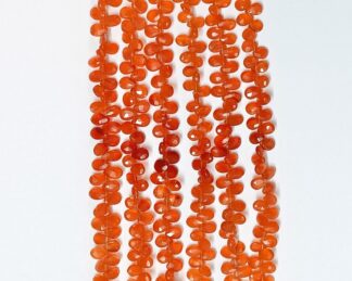 Carnelian Beads Faceted Pears Shape Briolette, Natural Carnelian Beads, Carnelian Pear shape Beads, Carnelian Briolette