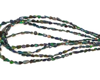 Ethiopian Opal Dyed Fire Opal Tumble Beads  15" Strand